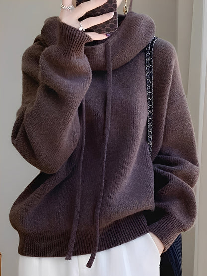 Women's Wool Hoodie Soft and Warm