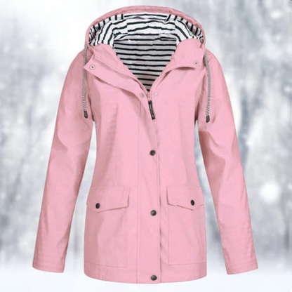 Women's Winter Jacket Hood Zipper