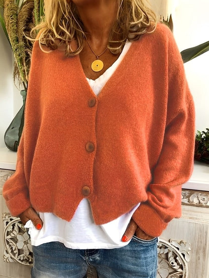 Women's Fashionable Casual Button-Up Cardigan