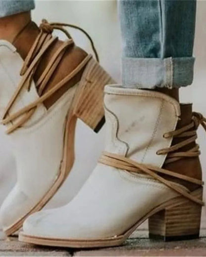 Stylish Western Boots Vintage Look