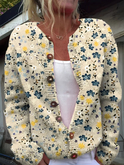 Women's Cardigan Floral Pattern Elegant
