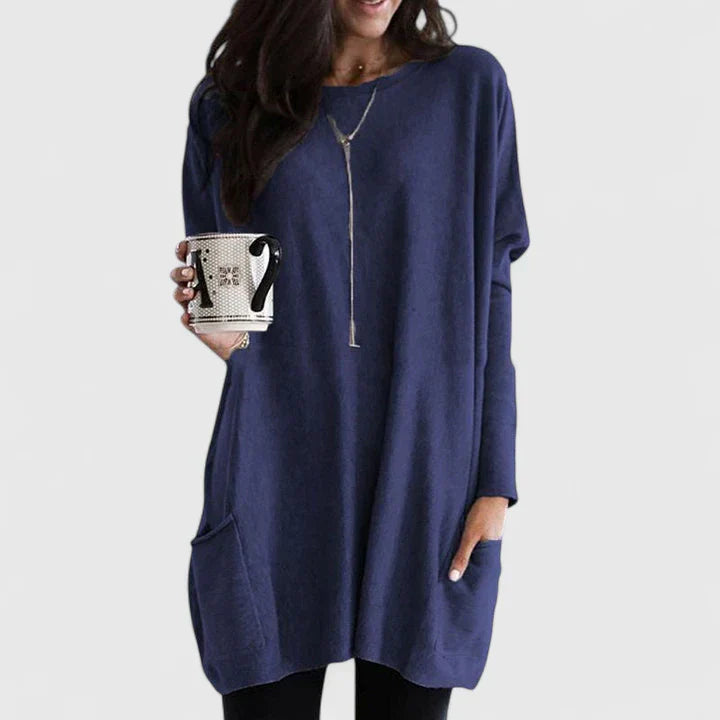 Women's Lightweight Tunic Dress Long Sleeve
