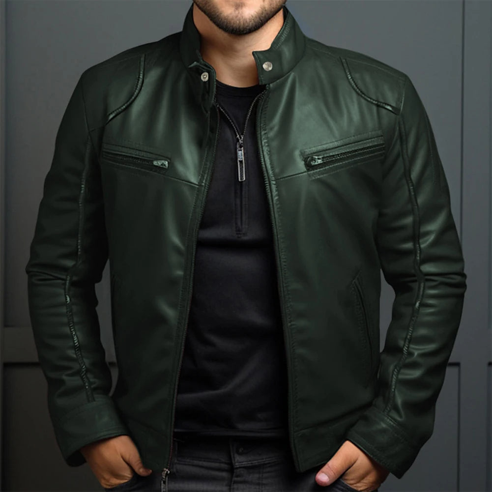 Men's Retro Motorcycle Jacket Vintage Style
