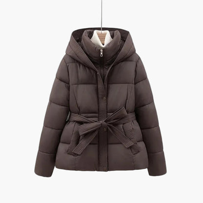 Isabella Women's Winter Down Jacket with Belt Warm Insulated