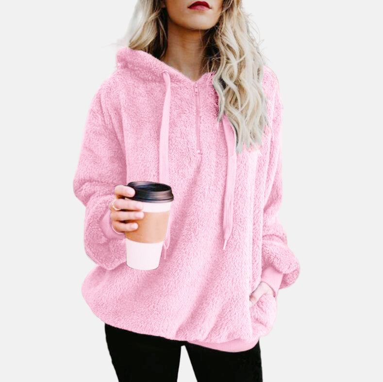 Soft Fleece Hoodie Oversize Comfortable Long Sleeve