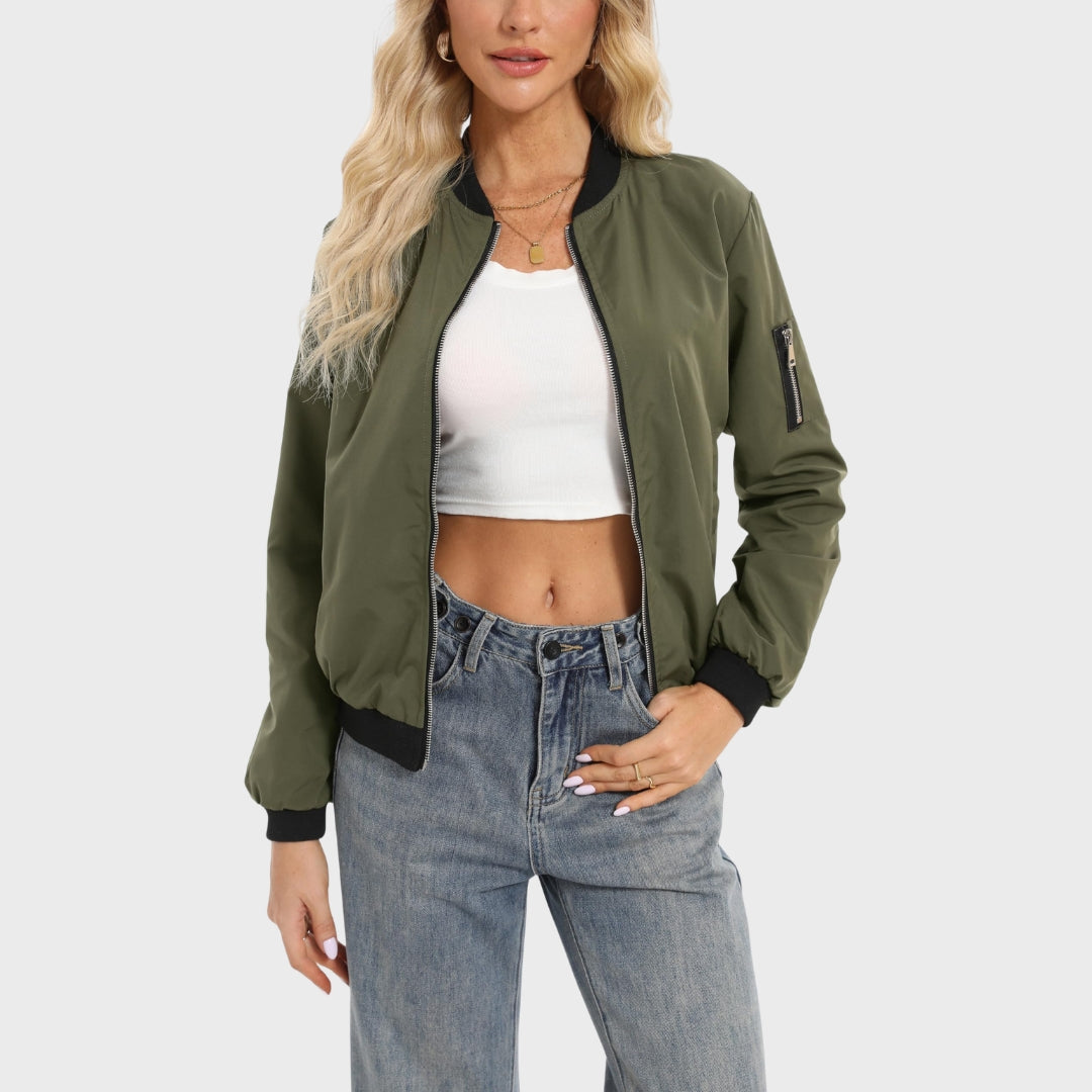 Autumn Bomber Jacket Long Sleeve Zipper