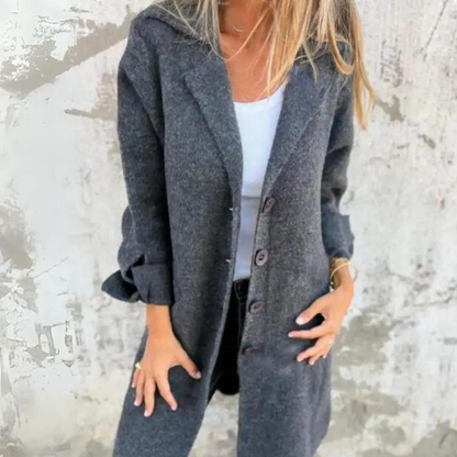 Elegant Women's Long Classic Coat