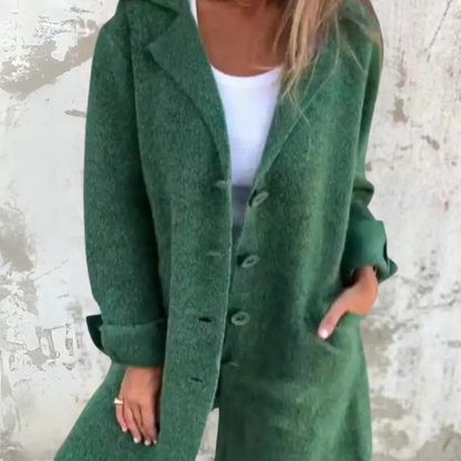 Elegant Women's Long Classic Lapel Coat