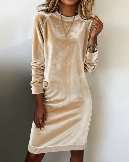 Elegant Women's Clothing Long-sleeved Round Neck