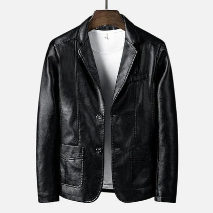Ortwin - Elegant Black Leather Jacket
