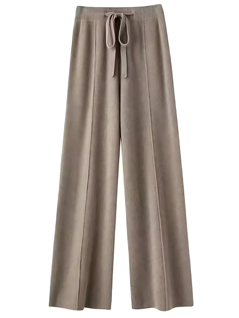 Knit Pants Wide-Leg Stylish Comfortable
