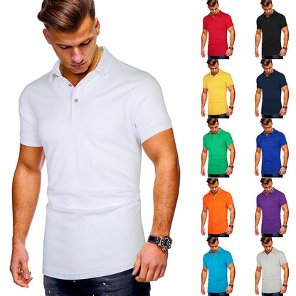 Herren Poloshirt Baumwolle Modern Stehkragen - IdealeKleiden