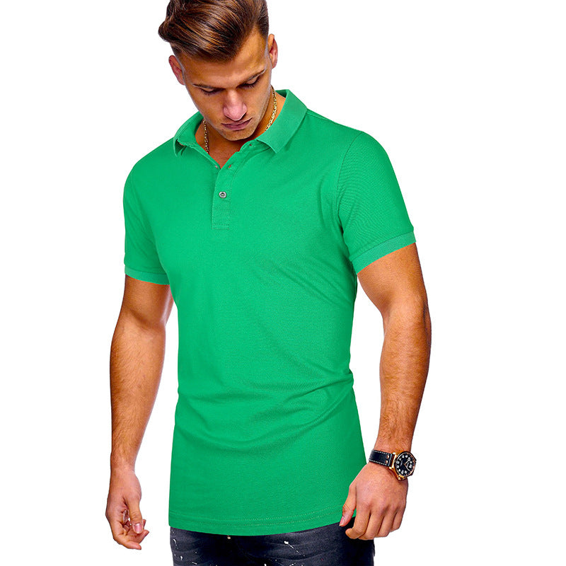 Men's Cotton Polo Shirt Modern Stand-Up Collar