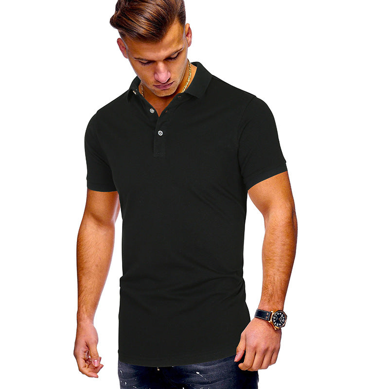 Men's Cotton Polo Shirt Modern Stand-Up Collar
