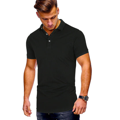 Men's Cotton Polo Shirt Modern Stand-Up Collar