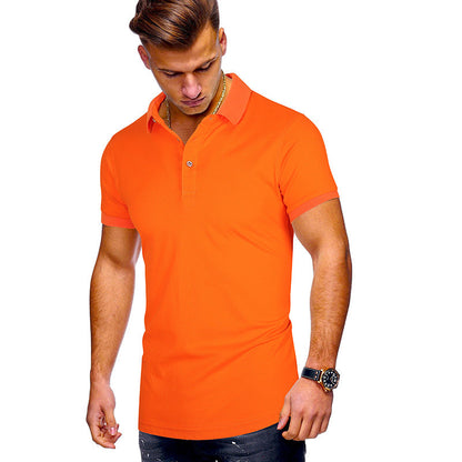 Men's Cotton Polo Shirt Modern Stand-Up Collar