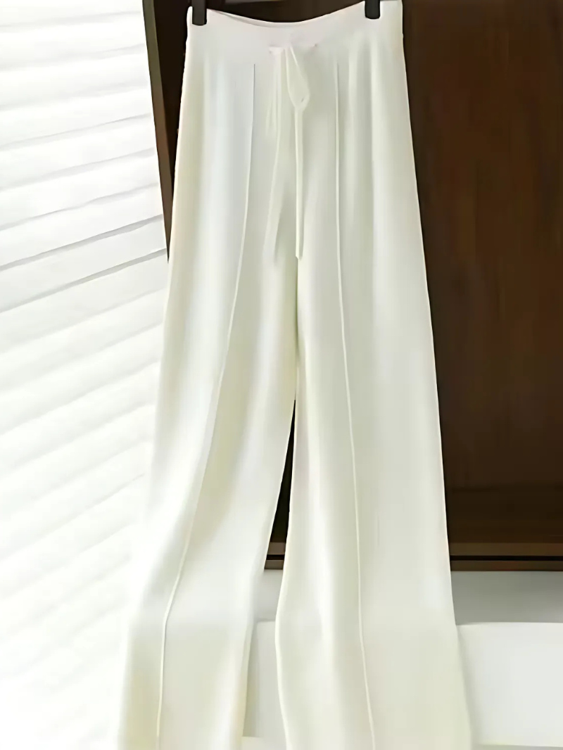 Knit Pants Wide-Leg Stylish Comfortable