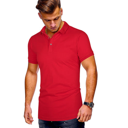 Men's Cotton Polo Shirt Modern Stand-Up Collar