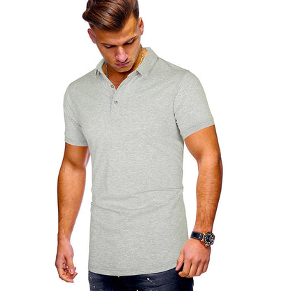 Men's Cotton Polo Shirt Modern Stand-Up Collar