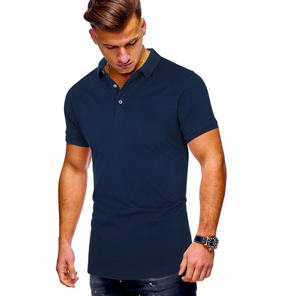 Men's Cotton Polo Shirt Modern Stand-Up Collar