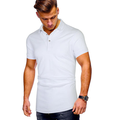 Men's Cotton Polo Shirt Modern Stand-Up Collar