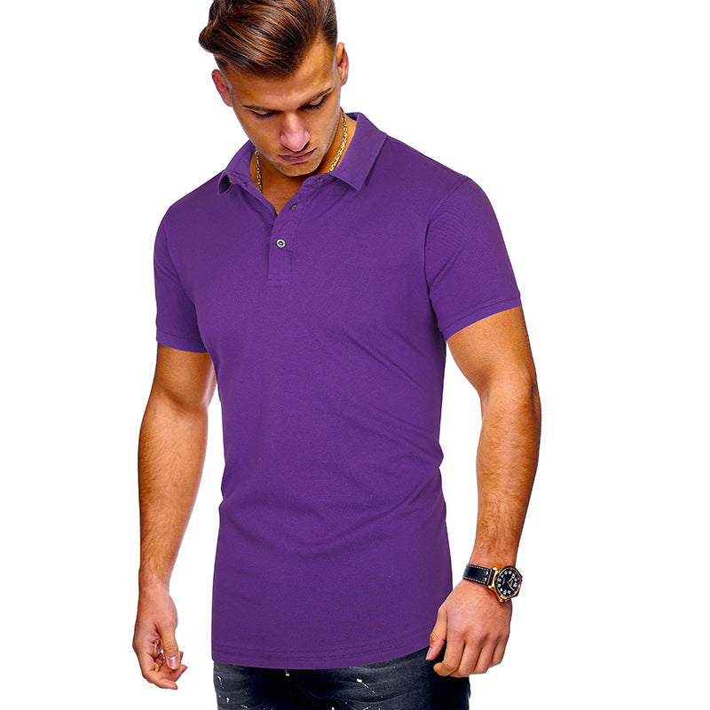 Men's Cotton Polo Shirt Modern Stand-Up Collar