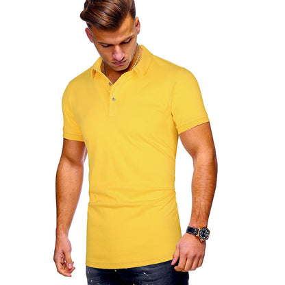 Men's Cotton Polo Shirt Modern Stand-Up Collar