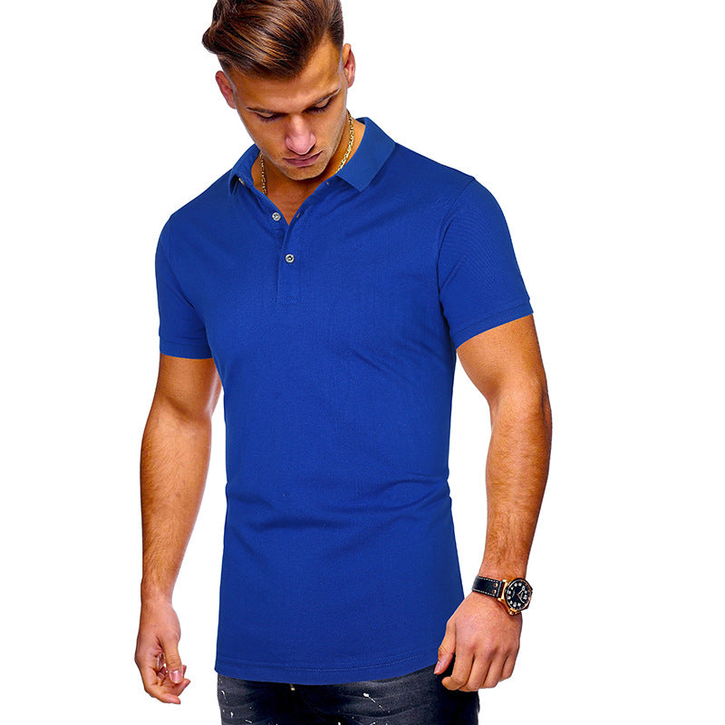 Men's Cotton Polo Shirt Modern Stand-Up Collar