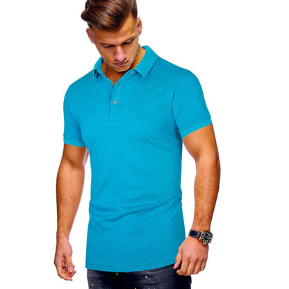 Men's Cotton Polo Shirt Modern Stand-Up Collar