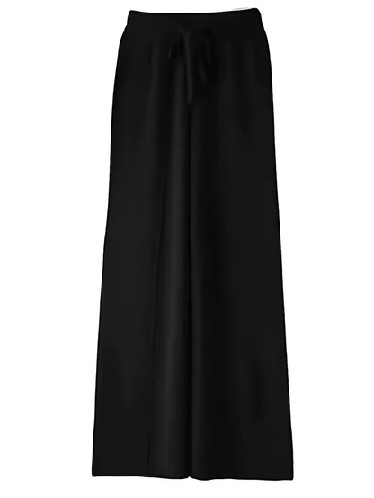 Knit Pants Wide-Leg Stylish Comfortable