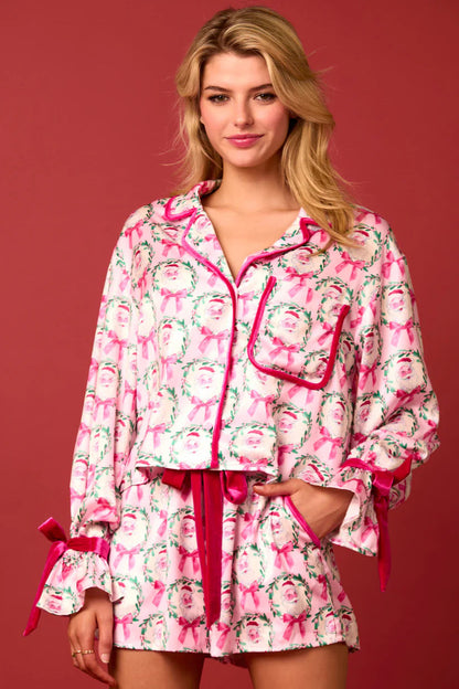 Christmas Short-Sleeved Pajama Set Festive