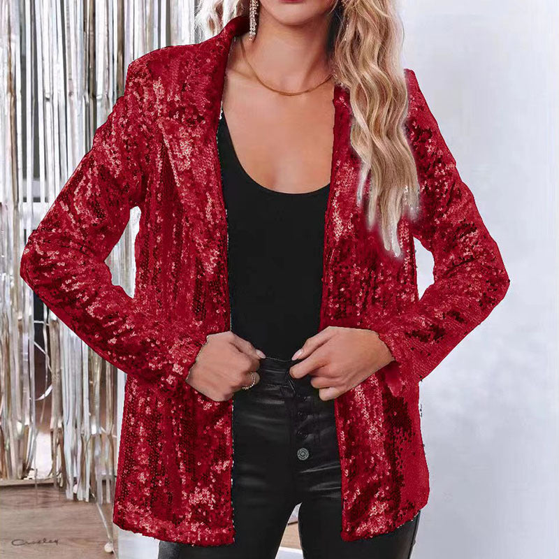 Sparkly Sequin Blazer for Women
