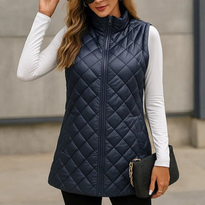 Fashionable quilted vest for women