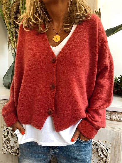Women's Fashionable Casual Button-Up Cardigan