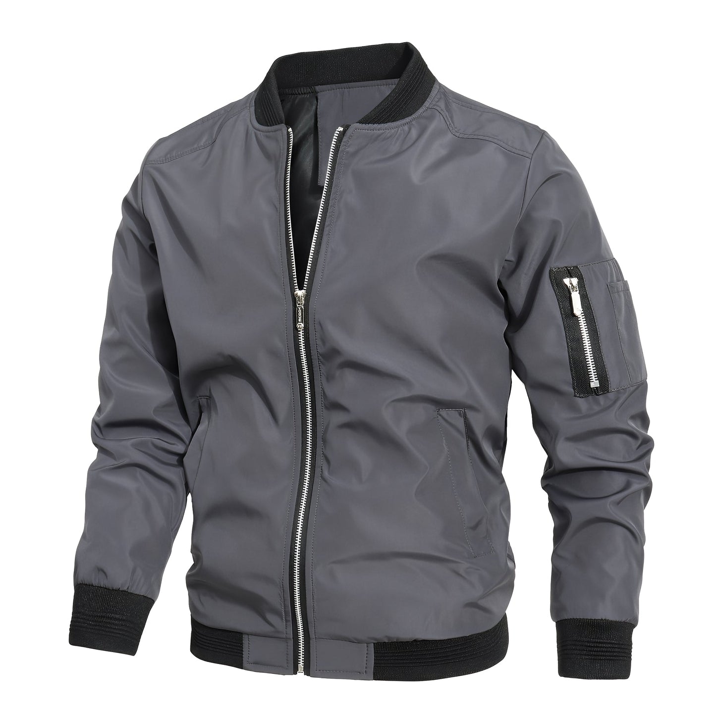 Stylish Men's Bomber Jacket Sporty Modern