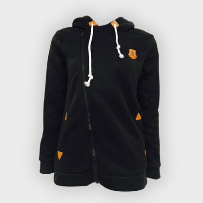 Hooded Jacket Unisex Asymmetrical Modern