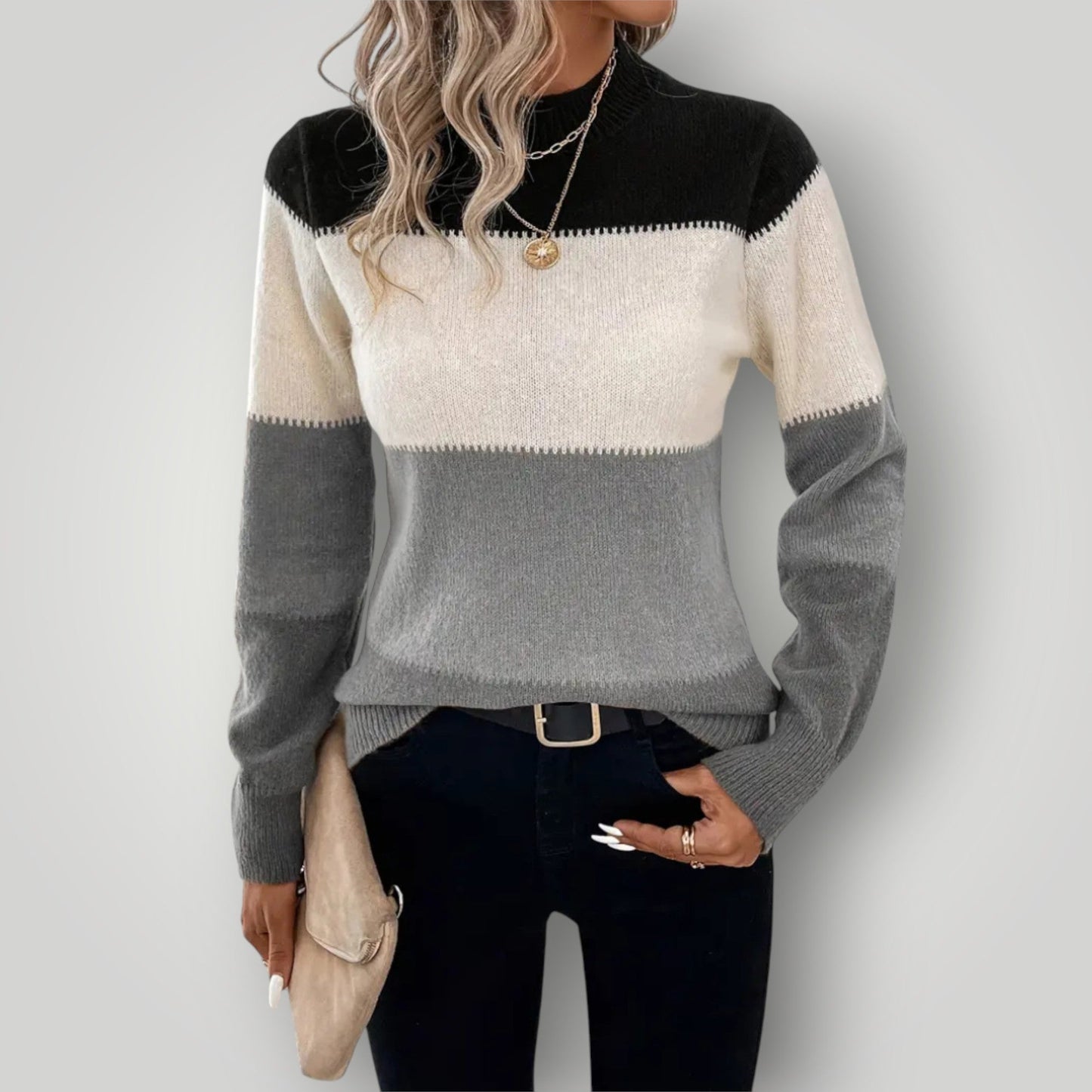 Women's Knitted Jumper Warm Soft Hooded