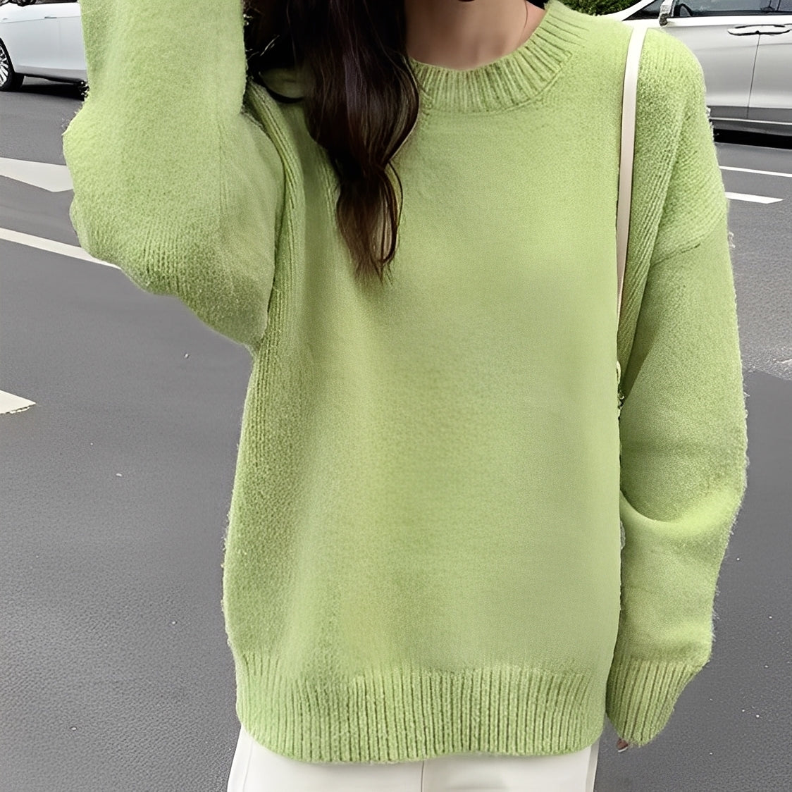 Damen Oversize Pullover Einfach Chic