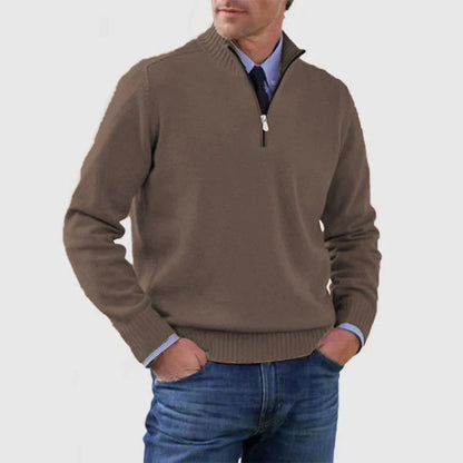 Herren Pullover Halbzipper Bequem Modern