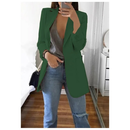 Women's Khaki Blazer Autumn Fashion