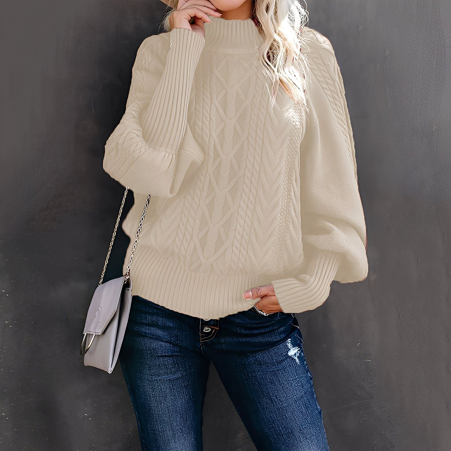 Eleganter Damen Rollkragenpullover Modern Lässig