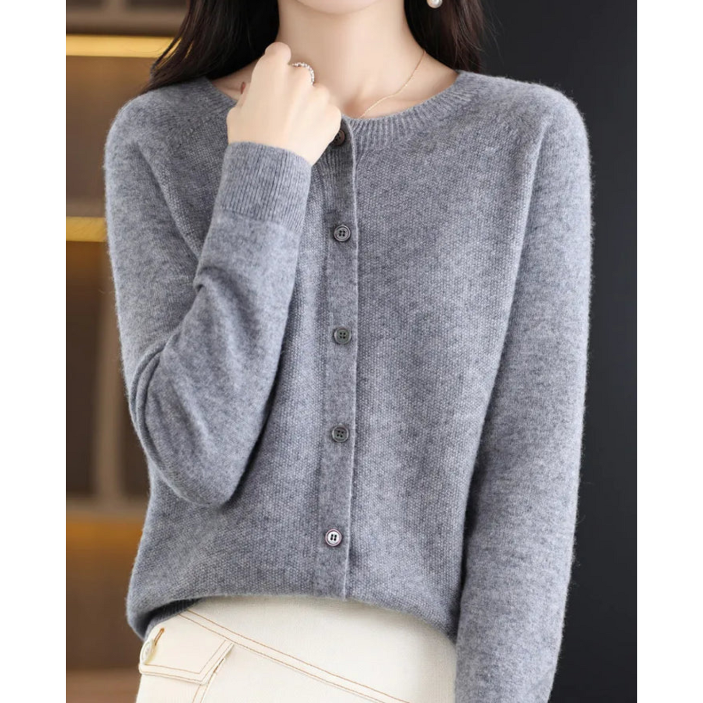 Soft Cardigan Loose Fit Buttons