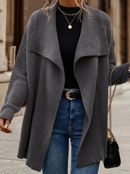 Stylischer Grauer Cardigan Damen - IdealeKleiden