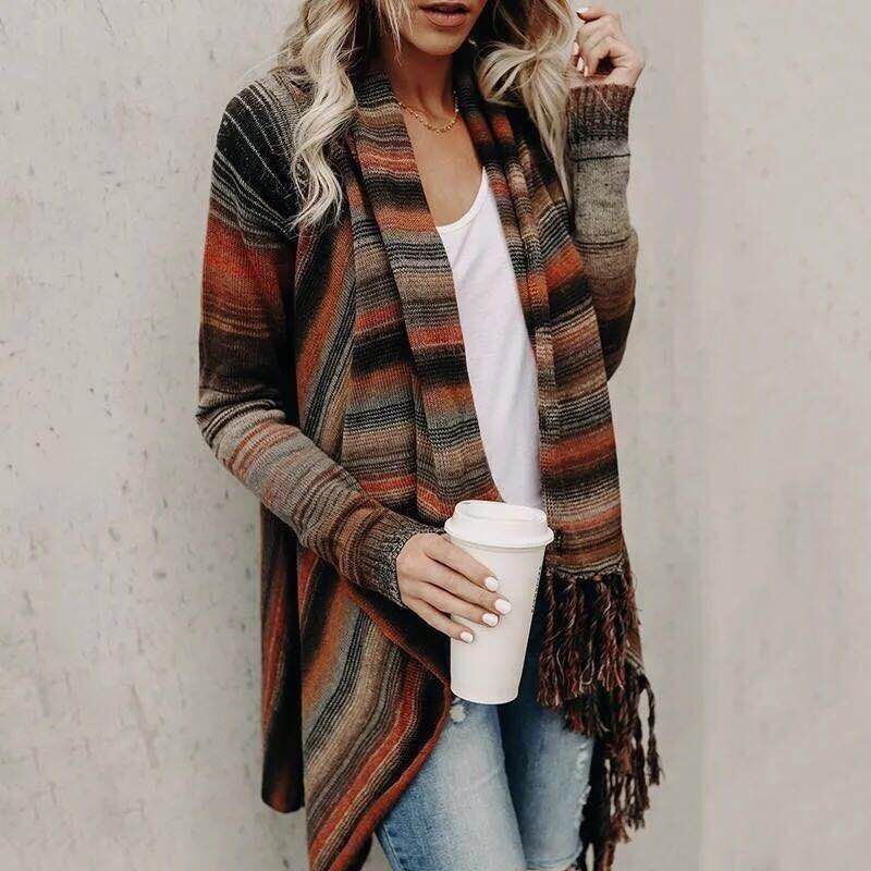 Women's Mid-Length Autumn Winter Knit Top