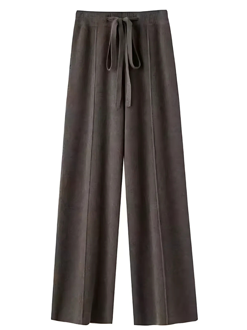 Knit Pants Wide-Leg Stylish Comfortable