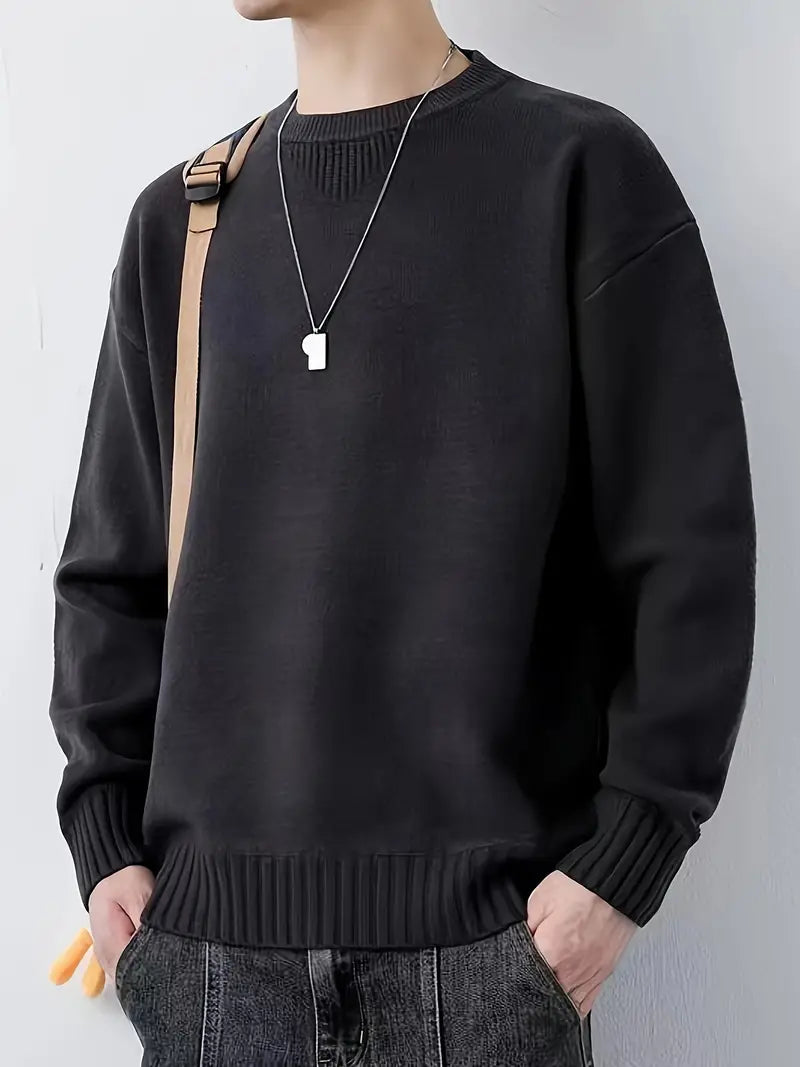 Casual Men's Round Neck Warm Jumper