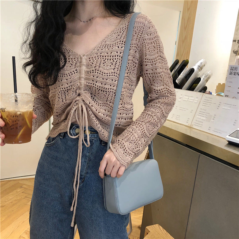 Women's Cardigan Light Summer Eyelet Pattern Design