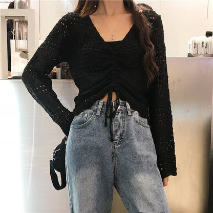 Women's Cardigan Light Summer Eyelet Pattern Design