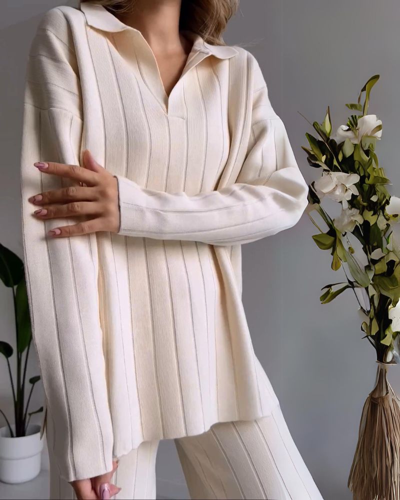 Stilvolles Zwei-Teil-Kleid Set Damen - IdealeKleiden