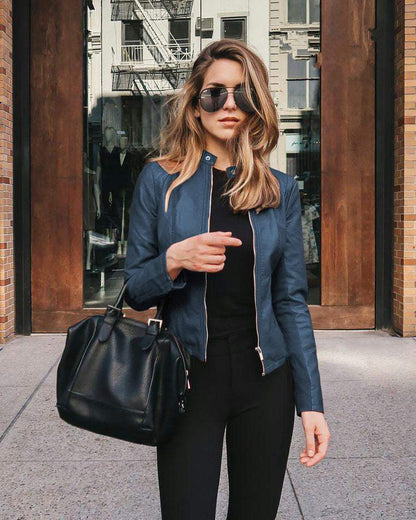 Elegant Black Leather Evening Dress